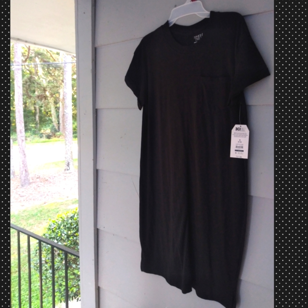 T-shirt cotton knee-high dress